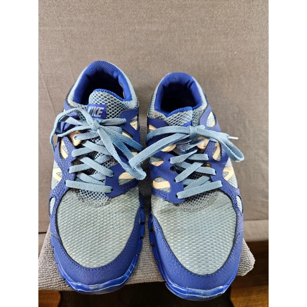 Nike Free Run 2 Blue Grey Running Shoes Womens 7 Low Top Sneakers (sku 133)